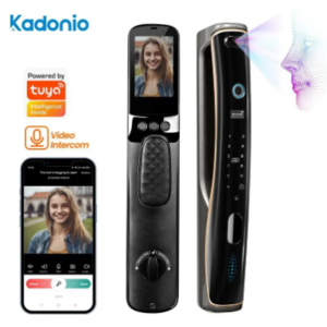 Kadonio Security Smart Door Lock With HD Camera Face Recognition Video Intercom